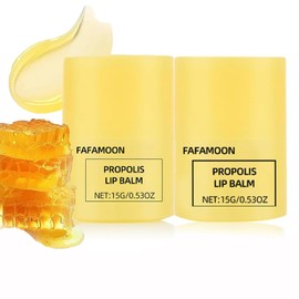 Dulele Honey Lip Butter, 2Pcs Moisturizing Propolis Lip Balm, Dry Lips Care | Overnight Lip Balm & Mask,Hydrating Sleeping Lip Mask,12hr Long-Lasting Moisture,Gentle Exfoliation,Hygienic Twist Dispenser