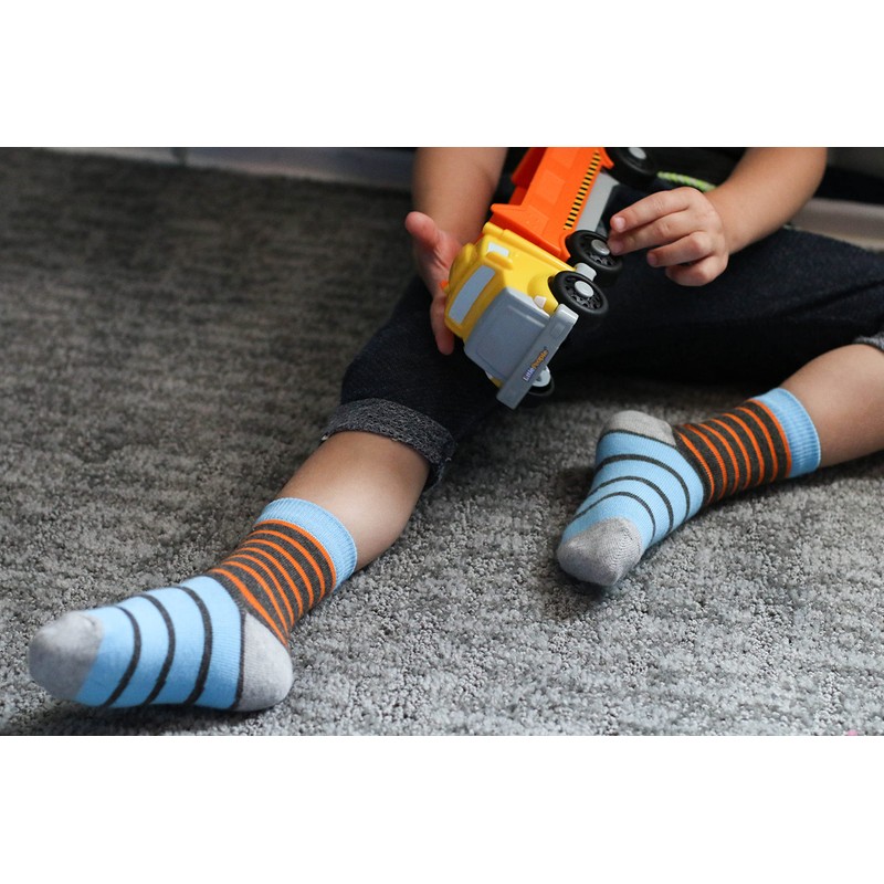 Jefferies Socks Boys' Little Stripe Cotton Crew Socks 6 Pair