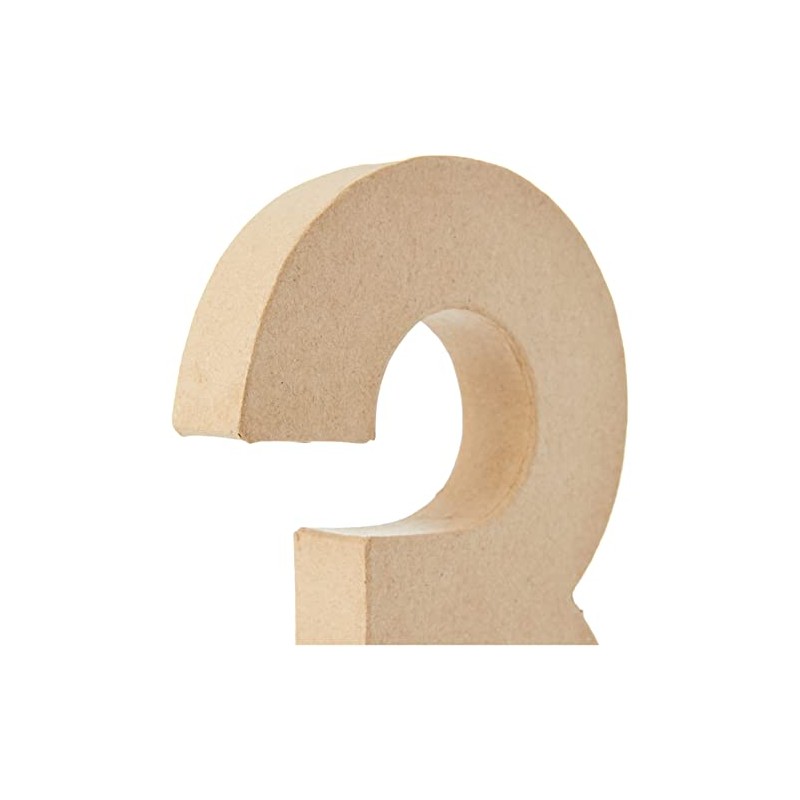 Creativ 26631 20 cm 1-Piece Papier Mache Number 3, Beige