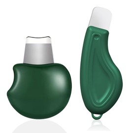 2 Pcs Blackhead Remover Tool, Silicone Face Scraper for Deep Cleansing, Skin Spatula Pore Cleaner, Nose Blackhead Scraper, Skin Scrubber Face Spatula for Men and Women (Green)