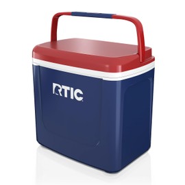 RTIC 8 QT Road Trip Personal Cooler, Small, Compact, Insulated, Portable Ice Chest Box for Food, Drink, Beverage, Beach, Camping, Picnic, Fishing, Boat, 12-Can Capacity, Patriot