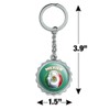 Mexico Soccer Football Futbol Keychain Chrome Plated Metal Pop Cap