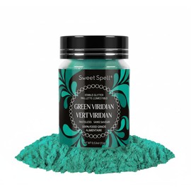 Sweet Spell Luster Dust Edible Glitter (15g) - Shimmer Pearl Dust Powder for Decorating Cakes, Chocolate, Drinks, Cocktails - 100% Edible, Food Grade, Vegan, Gluten-Free (Mermaid Green)