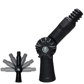 Rotatable Joint Angle Adaptor for Telescoping Extension Pole, Versatile for Window Cleaning, Gutter Cleaning, Light Bulb Changing, Painting Threaded Extension Pole -1 Pack