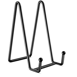 DTOOSZN 6 Inch Plate Holder Display Stands, 3 Pack 15cm Metal Black Frame Stand for Picture, Book, Photo Easel, Decorative Plate, Collectibles