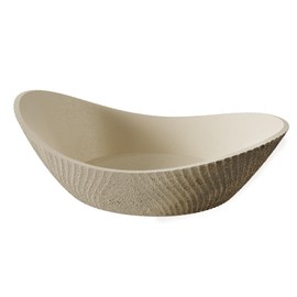Concrete Fruit Bowl, Large Modern Meteorite Pattern Decorative Bowl for Kitchen Counter, Dining Table & Home Decor,Sturdy Centerpiece for Fruit, Keys, Candy, Unique Handmade Design (Beige, 10.6")