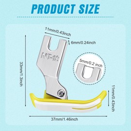 4Pcs Silver Yellow Non Stick Sewing Presser, Straight Stitching Foot Snap Foot Presser Foot for Universal Sewing Machine Industrial Domestic Needle Sewing Machines, Sewing