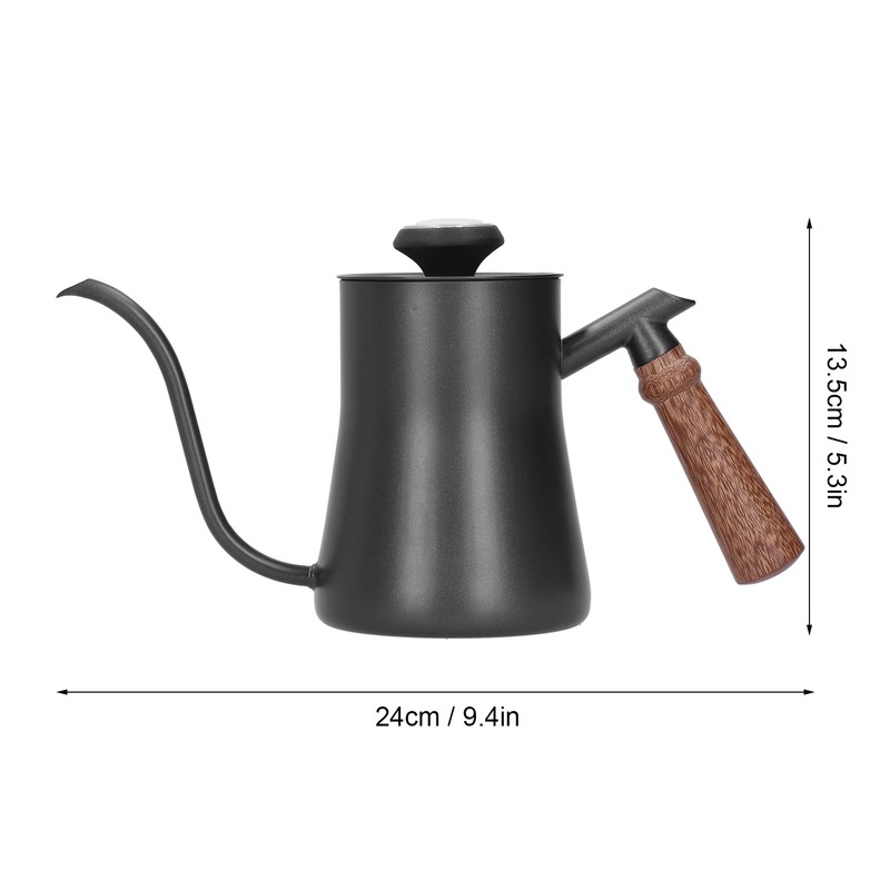 Coffee Pot 650ml Stainless Steel Long Narrow Spout Coffee Kettle