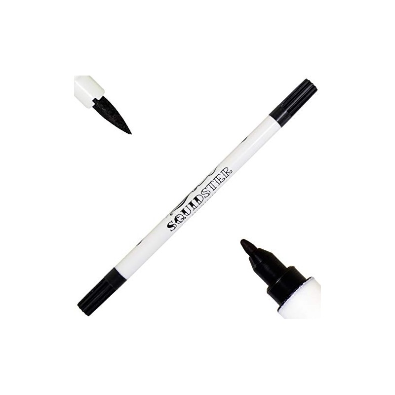 Pain-is-Art Squidster Skin Marker Black Tattoo Pen with Flexible Brush