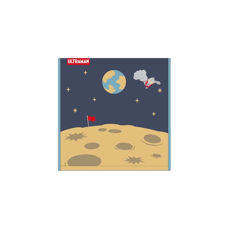 BANDAI 6765018100 Ultraman Space Protective Hero Handkerchief, Organic Cotton, Antibacterial