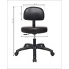 Chair Master Round Vinyl Chair/Stool-Black-for Garage, Counters, Shop, Kitchen, Computer