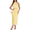ZTMZA Women's 2025 Summer Satin Dress Elegant Formal Sleeveless Mock