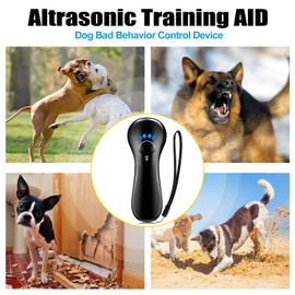 ZelenDecor Anti Barking Device, Ultrasonic Dog Barking Deterrent, Rechargeable Dog Trainer & Barking Control (Black)
