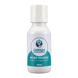 CARICIA AROMÁTICA — Relief Massage 60 ml | Mezcla de Aceites Esenciales y Vegetales: Aloe, Árnica, Caléndula, Eucalipto, Lavanda, Menta, Wintergreen y más | Aceite para Masaje Muscular