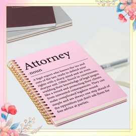 FOUGSTA Legal Professionals Spiral Notebook - 160 Page (80 Sheet) Law Journal for Attorneys, Lawyers & Paralegals, 8x6 Inches College Ruled with 'Legal Expert' Quote - XXR4