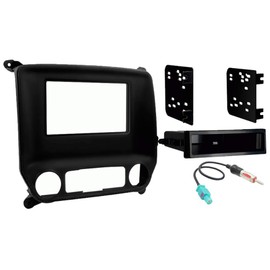 Harmony Audio HA-40EU10 Compatible with GMC Sierra 1500 Limited 2500 3500 2019 Factory Stereo to Aftermarket Radio Antenna Adapter Plug and Metra 99-3014G Single/Double DIN Radio Bracket