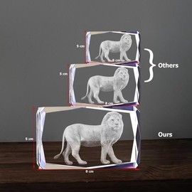 YATOSEEN 3D Laser K9 Crystal Lion Ornament, Gifts, Home Decoration, Craft Lion Gift Ideas for Lion Lover, Girlfriend, Wife, Mother, Couples, Anniversary, Valentine's Day, Birthday