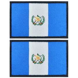 QQSD Guatemala Flag Patch Guatemalan Tactical Patch - Hook and Loop Fastener, 2 Pack