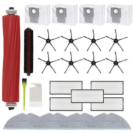 25 PCS Accessories Kit for Roborock S7 Max Ultra/ S7 MaxV Ultra Robot Vacuum Cleaner, Replacement Parts Main Brush, Side Brush, Washable Filter, Mop Cloths, Vacuum Bags, Cleaning Brush