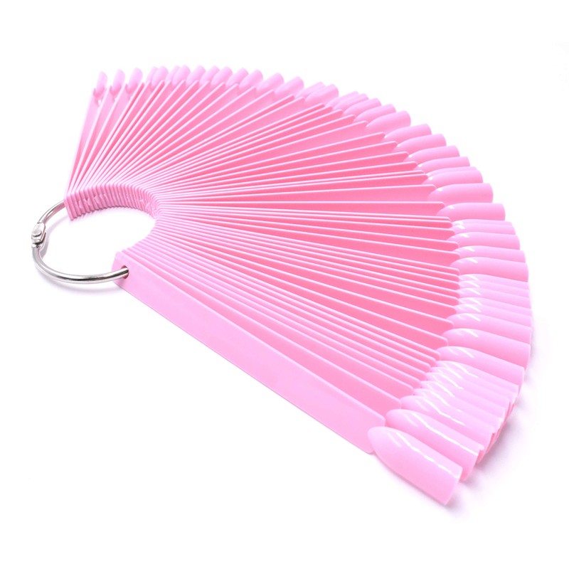 2 Sets 100 Tips Fan Shape Plastic Nail Art Tips