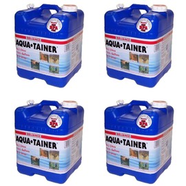 Reliance Products Aqua Tainer 7 Gallon Drinking Water Storage Container Tank (4 Pack)