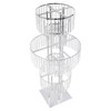 KOLHGNSE 5 Tier Crystal Flower Stand, Silver Wedding Centerpiece Parties