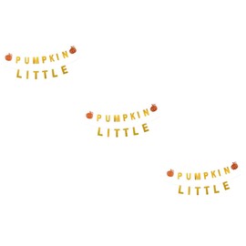 Ciieeo 3 Sets Pumpkin Set Thanksgiving Bunting Little Pumpkin Banner Autumn Fall Harvest Festive Decoration