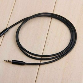 Aux Cable 3.5mm, Mini jack to Mini jack Nylon Braided Headphone Aux to Aux cord Leads for Car, Stereo jack Cables Compatible with Earphone Car Speaker Amp Soundbar TV PC Laptop MP3 Player (Black)