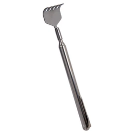 Bodico Telescopic Extendable Portable Metal Back Scratcher, 2.5 x 8 inches, Silver