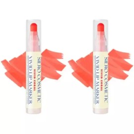 Koshiero 코시에로 밀착 타투 립마커 발색 틴트 비비드코랄X2개 Koshiero Close-Fit Tattoo Lip Marker Color Tint Vivid Coral X2