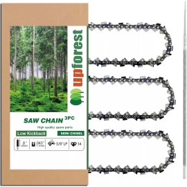 UPFOREST 8" Chainsaw Chain 3/8"LP,043"34 DL Fits OEM Part: STIHL 61PMM334E Pole Saw