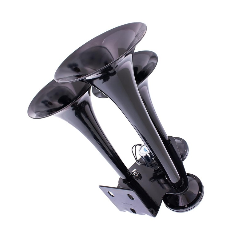 United Pacific 46127 Black 3 Trumpet Train Horn, 12V Heavy-Duty