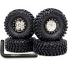 HOBBYSOUL Brass RC 1.0 Wheels and Tires 64mm Tall, 1.0