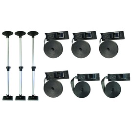 Vico Marine - Flex Boat Cover Support Kit System Bundle - Includes 3 Support Poles, 3 Flex Supports, 6 Straps - for Boats 16 Feet and More - 39" to 70"