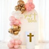 MASTRON God Bless Cross Sign for Backdrop - Glitter Gold