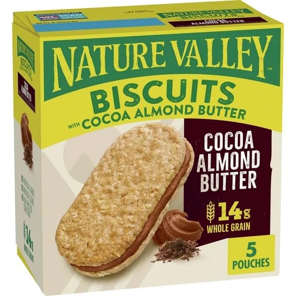 Nature Valley galletas con manteca de cacao almendra 5 unidades (paquete de 3)