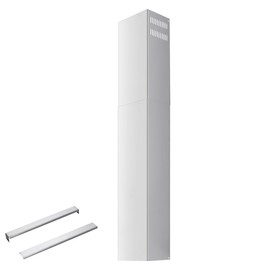 HTH HTHomeprod Wall Mount Range hood Extension Adjustable Kitchen Upper and Lower Stainless Steel Pipe Cover 210MM Width