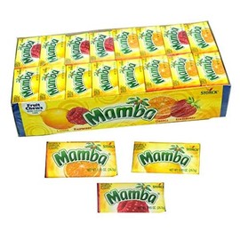 Mamba Fruit Chews Candy, 6 Pieces (Pack of 48)