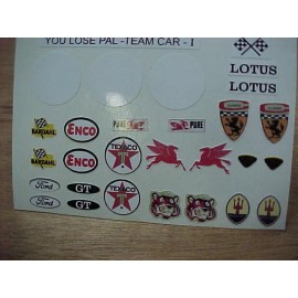 reproduction 1/24 slotcar 1/24 scale Vintage slot car DECALS