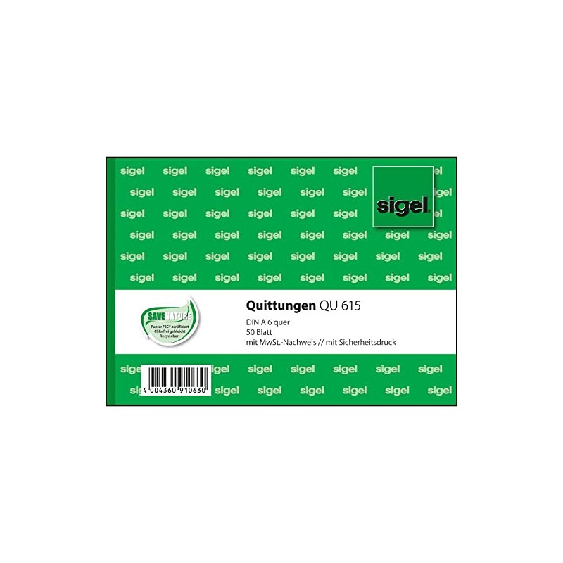 Forms, VAT INVOICE Books QU615 with Security Print and Certificate