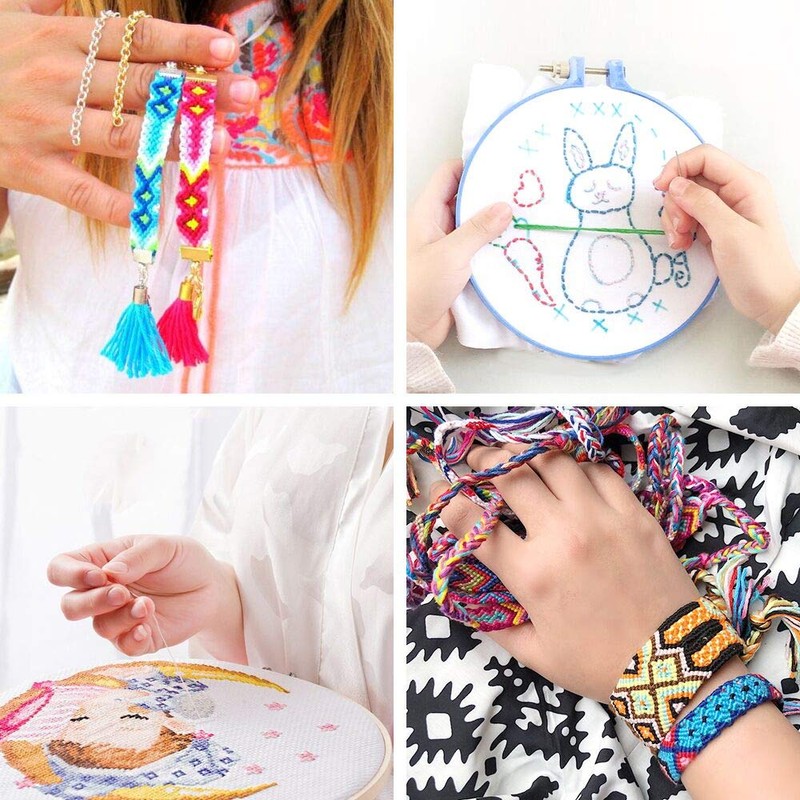 962Pcs Friendship Bracelet String Kits with Storage Box, 110 Colors