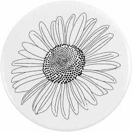 Azeeda 77mm 'Marguerite Daisy' Pin Knopf-Abzeichen (BB00119641)