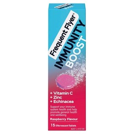 Frequent Flyer Immunity Boost Raspberry Effervescent Tab X 15