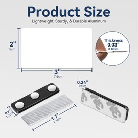 AceSubli 22 Pcs Sublimation Name Tag Blanks Magnetic 2"x3" Aluminum Name Badges Blanks Bulk with Magnetic Backing, 0.8mm Metal Sublimation Tags for DIY Employee ID Badges Office Retail School Events