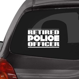 Custom Brother - Retired Police Officer Car Laptop Wall Sticker p27