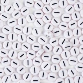 Yiizzxin White Number 1 Beads for Bracelets,Acrylic Single Number-1 Beads,4x7mm Flat Round Acrylic Number Beads for Jewelry Making DIY Crafts Supply(Digit 1/200pcs)