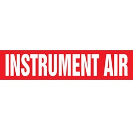 Accuform RPM329 Vinyl "Instrument AIR" Medical Gas Pipe Marker, 3" W x 3" L, White on Red (Pack of 20)
