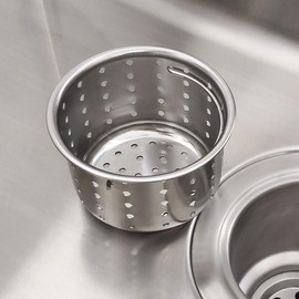 GZILA Kitchen Sink Drain Basket Only, 3-inch Basket For Kitchen Sink Strainer Replacement, Deep Cup with Handle, SUS 304 Stainless Steel