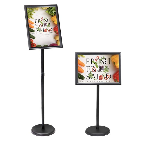 Adjustable Poster Stand Holder Heavy Duty Snap Open Aluminum Pedestal