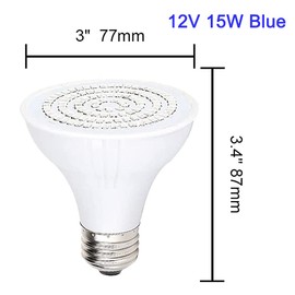 MOSELNY 12V LED Blue Spa Light Blub, Hot Tub Spa Blub Replacement for Pentair Hayward Light Fixtures R20 Underwater Blue Led Light Bulb E26 Base